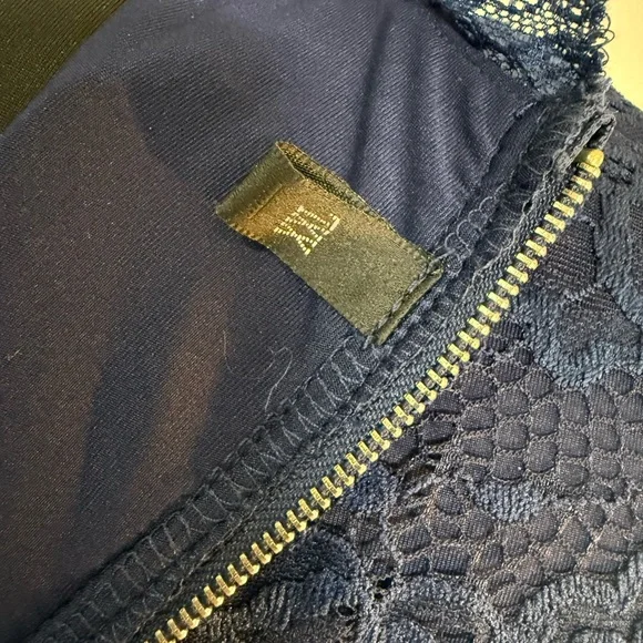 Chic Navy Blue Lace Maxi Dress - Picture 12 of 13